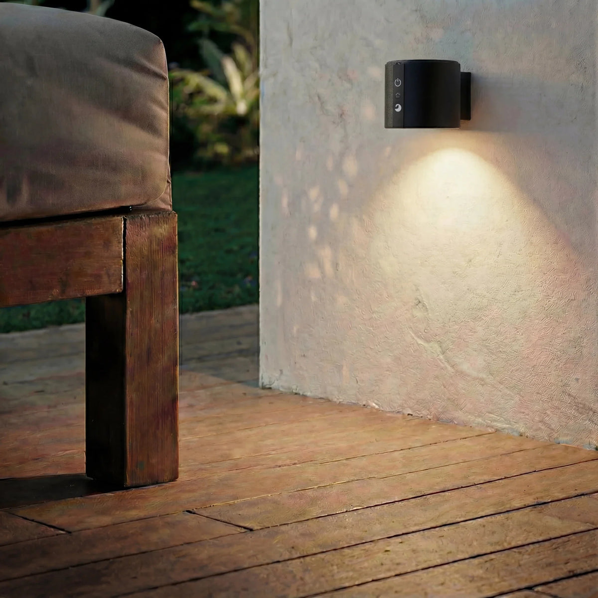 Eclara Girasol battery wall light with magnetic no-screw fitting and warm LED glow